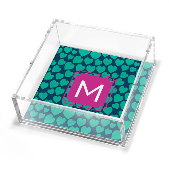 Love Struck Petite Lucite Trinket Tray
